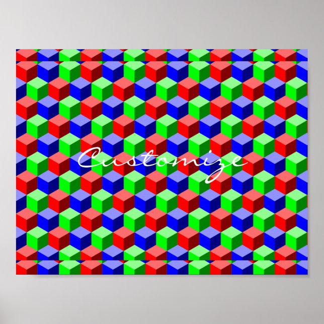 Póster Bloques de edificios coloridos Thunder_Cove 3-D (Frente)