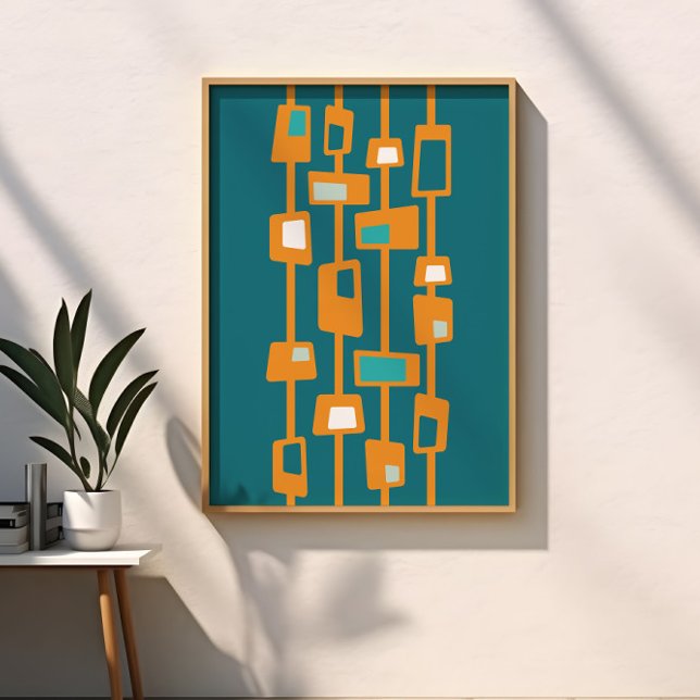 Póster Bloques Funky Atómicos de Estilo Moderno de Mitad  (Subido por el creador)