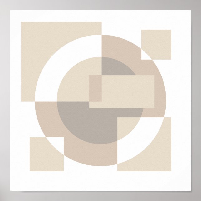 Póster Bloques Geométricos Suaves – Composición Superpues (Frente)