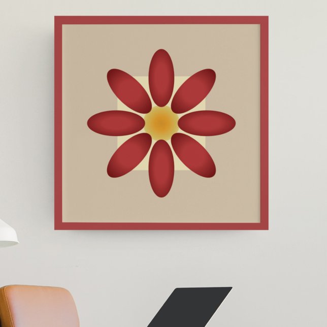 Póster Blossom Borgoña: Petal simétrico (Subido por el creador)