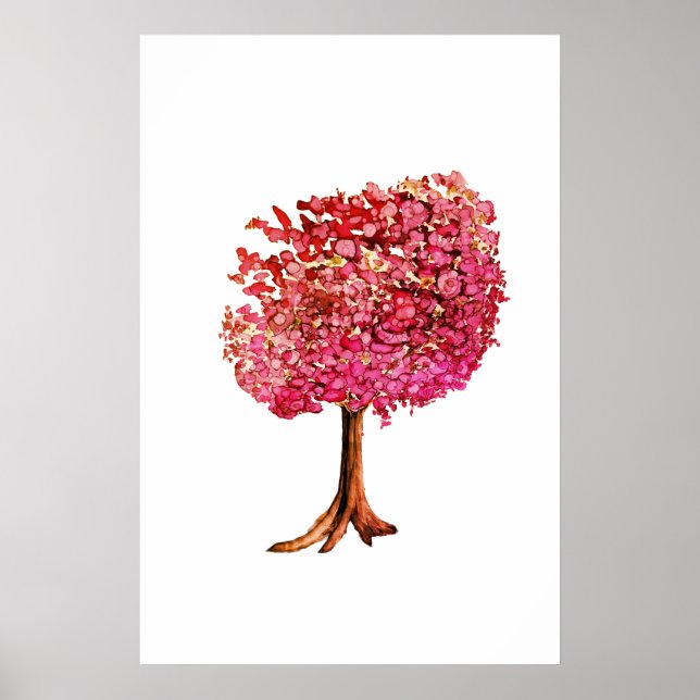 Póster Blossom de cerezo de árbol de amor (Frente)
