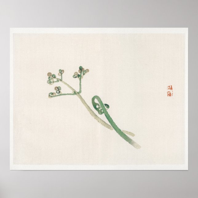 Póster Blossom de Kōno Bairei (1844-1895) (Frente)