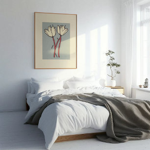 Póster Blossom Duo: Elegancia simple en flor