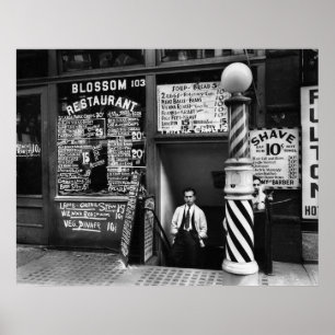 Póster Blossom Restaurant, 103 Bowery, 1935