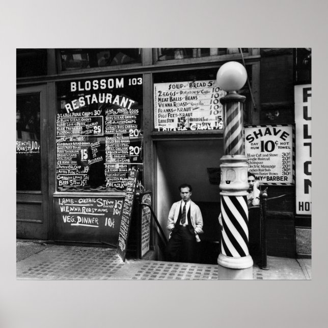 Póster Blossom Restaurant, 103 Bowery, 1935 (Frente)
