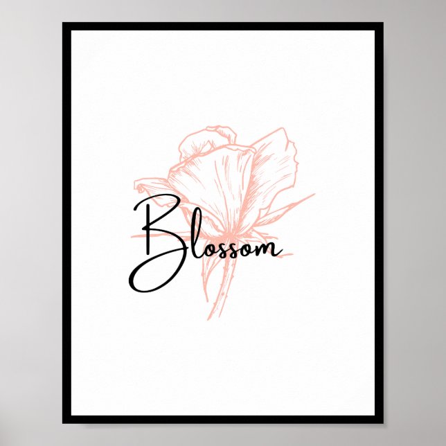 Póster Blossom Spring Flower Floral Bloom Floral Art (Frente)