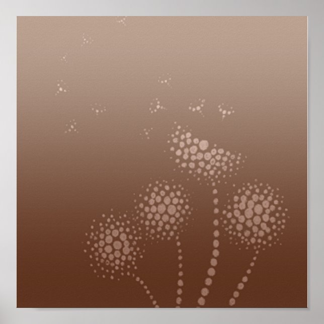 Póster blowing flowers pink and brown (Frente)