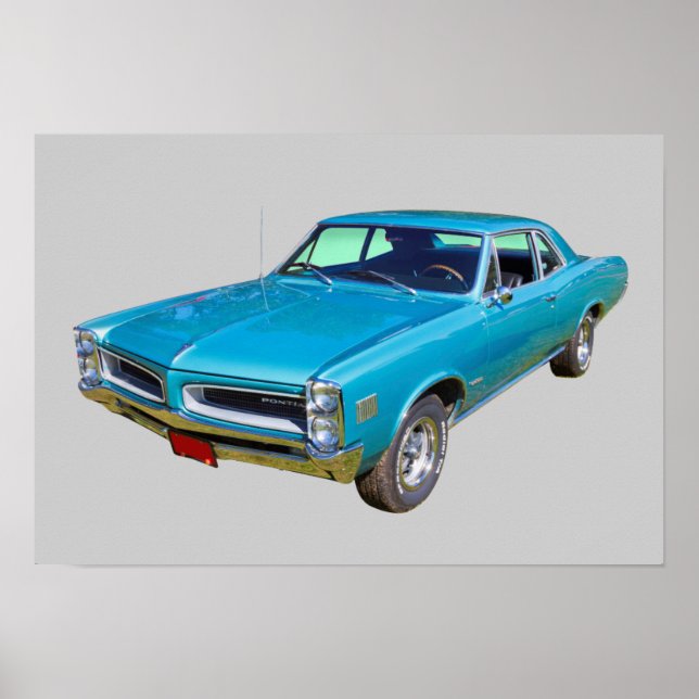 Póster Blue 1966 Pontiac Le Mans Muscle Car (Frente)