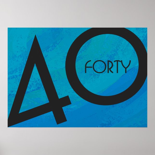 Póster Blue 40 Decade Birthday (Frente)