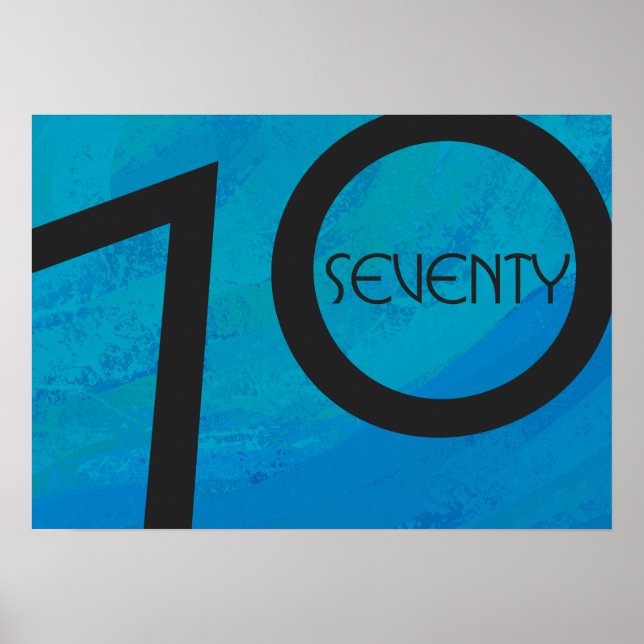 Póster Blue 70 Decade Birthday (Frente)