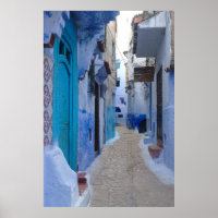 Blue Alley in Chefchaouen, Morocco