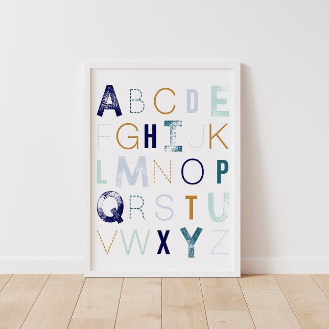 Póster Blue Alphabet Boy Nursery Decor (Subido por el creador)