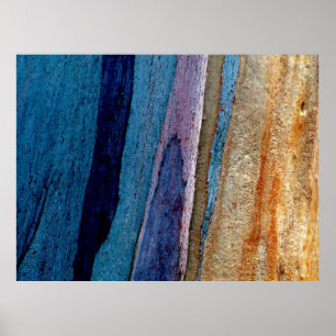 Póster Blue and brown painted surface