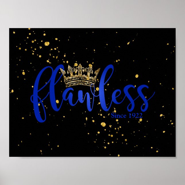 Póster Blue and Gold Flawless Since 1922 Poster (Frente)
