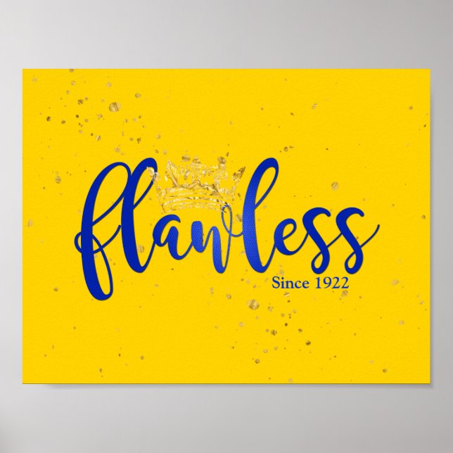 Póster Blue and Gold Flawless Since 1922 Poster (Frente)