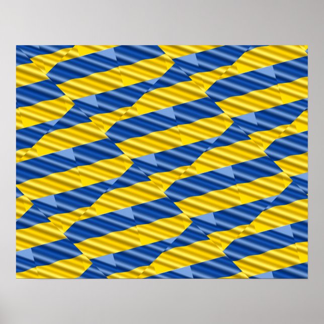 Póster Blue and Yellow Ukraine Inspired peace anti war (Frente)