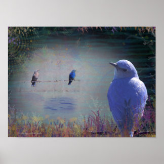 Póster Blue Bird of Happiness - An Original Artwork