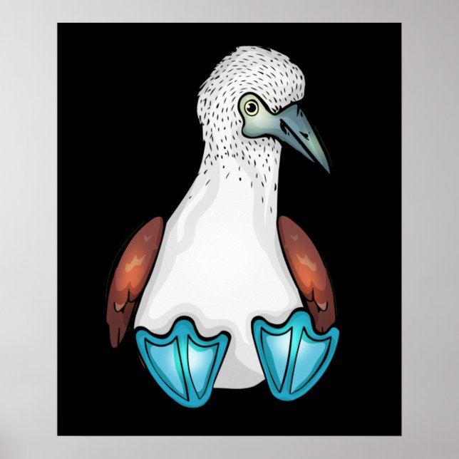 Póster Blue Bobby Cute Bird Gift Sea Bird Fooby (Frente)