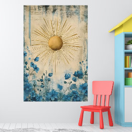 Póster "Blue Boho Sunshine" (o a veces "Boho Sun Blue")