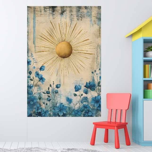 Póster "Blue Boho Sunshine" (o a veces "Boho Sun Blue") (Guardería 1)