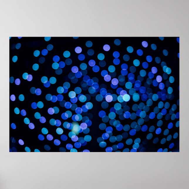 Póster Blue bokeh light (Frente)