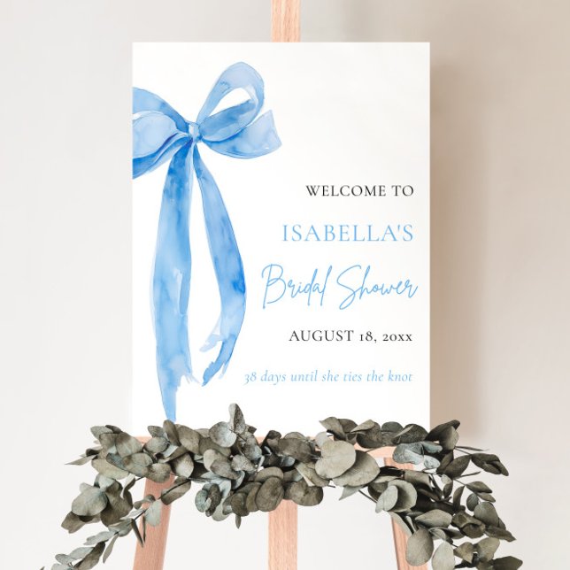 Póster Blue Bow está atando la ducha nupcial (Subido por el creador)