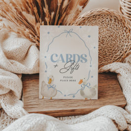 Póster Blue Bow Silly Goose Coquette Cards & Gifts Rótulo