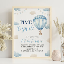 Póster Blue Brown Teddy Bear Poster de la cápsula del cum