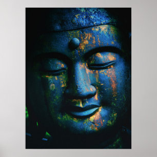 Póster Blue Buddha Om Peace