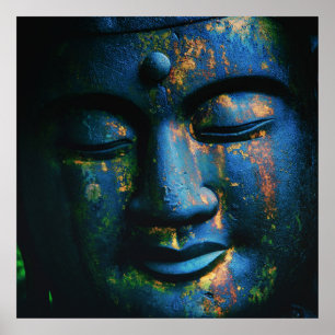 Póster Blue Buddha Om Peace