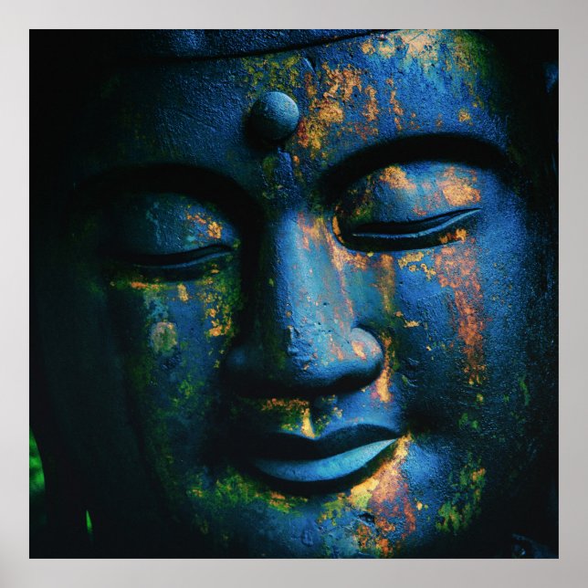 Póster Blue Buddha Om Peace (Frente)