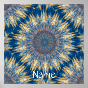 Póster Blue Chakra Kaleidoscope Thunder_Cove