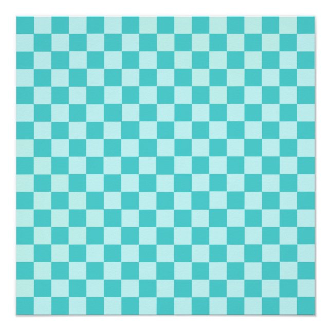 Póster Blue Combination Classic Checkerboard de STaylor (Anverso)