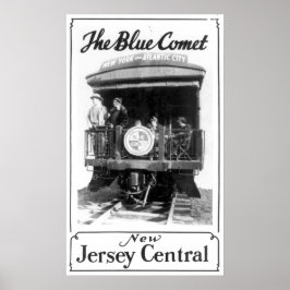 Póster Blue Comet Train Glossy Poster