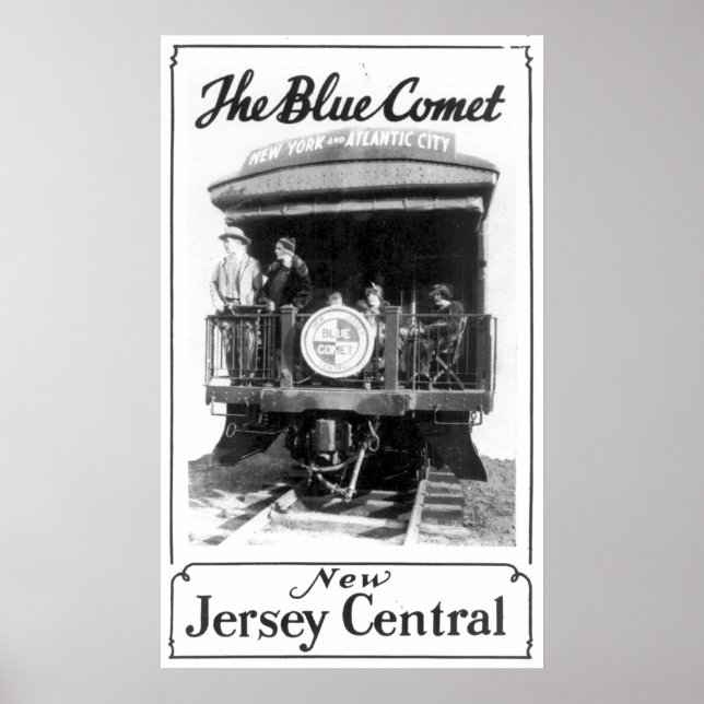 Póster Blue Comet Train Glossy Poster (Frente)