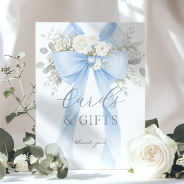 Póster Blue Coquette Bow Cards and gifts Eucalyptus