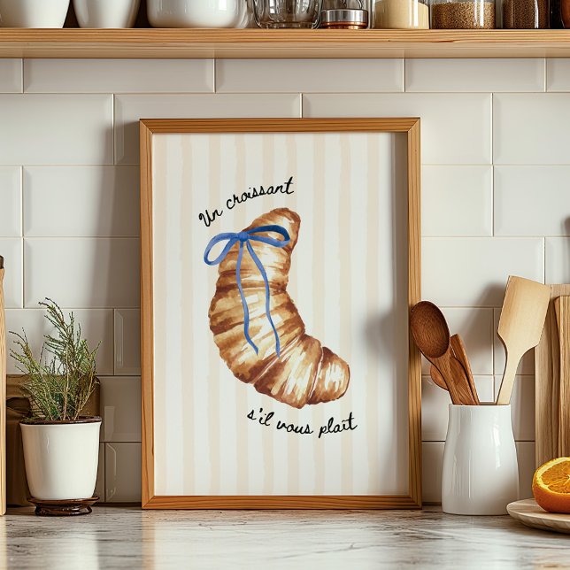 Póster Blue Coquette Un Croissant S'il Vous Plaît Poster (Subido por el creador)