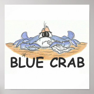 Póster Blue Crab Print