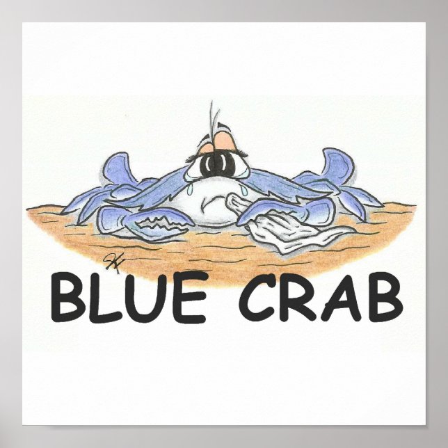Póster Blue Crab Print (Frente)
