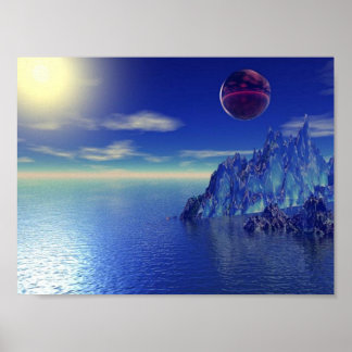 Póster Blue Crystal Mountain