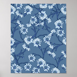 Póster Blue Daisy