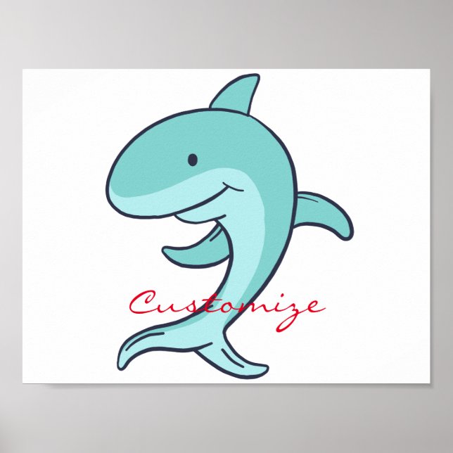 Póster Blue Dolphins Leaping Thunder_Cove (Frente)