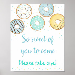 Póster Blue Donut Sweet Of You To Come Favor Rótulo
