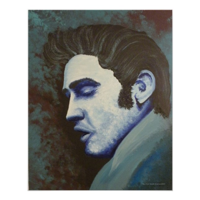 Póster "Blue Elvis", by David C Brannon (Anverso)