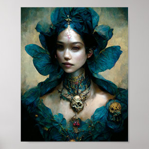 Póster Blue Fairy Fantasy Art Poster
