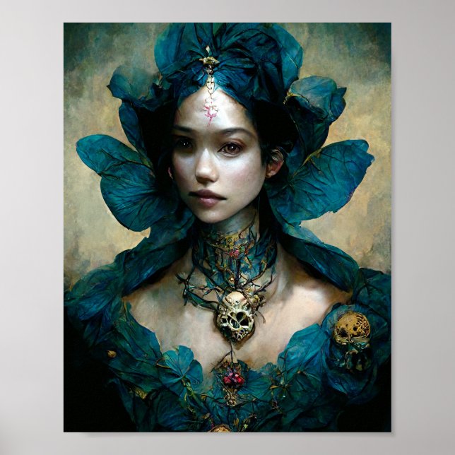 Póster Blue Fairy Fantasy Art Poster (Frente)