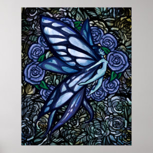 Póster Blue Fairy Rosas Blue Rosa Fae