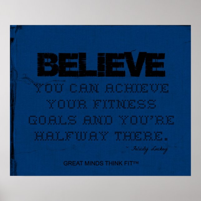 Póster Blue Fitness Poster - ¡¡¡Creer!!! (Frente)