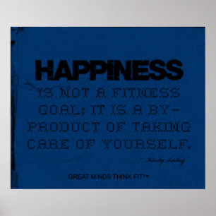 Póster Blue Fitness Poster - ¡Felicidad!