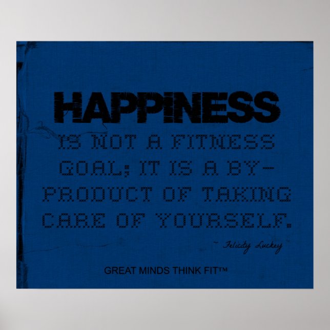 Póster Blue Fitness Poster - ¡Felicidad! (Frente)
